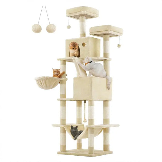 FURNMICS 81.1" Large Multi-Level Cat Tree with 13 Scratching Posts