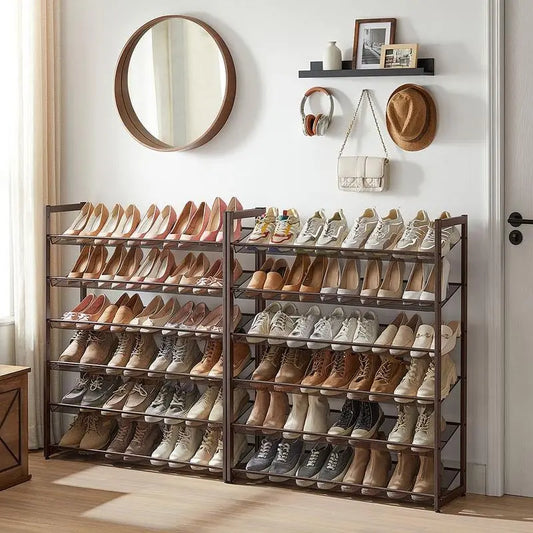 FURNMIC 12-Tier Metal Shoe Storage Organizer