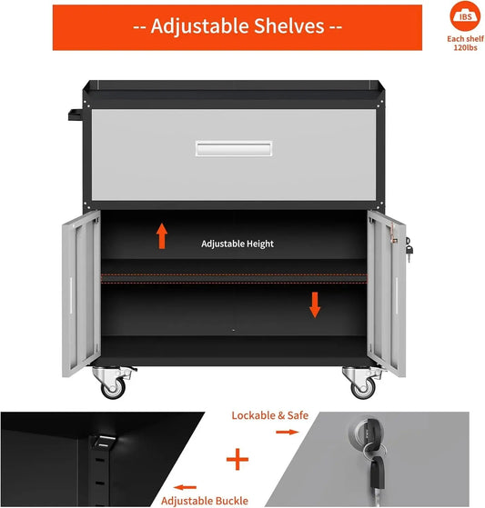 Metal storage cabinet