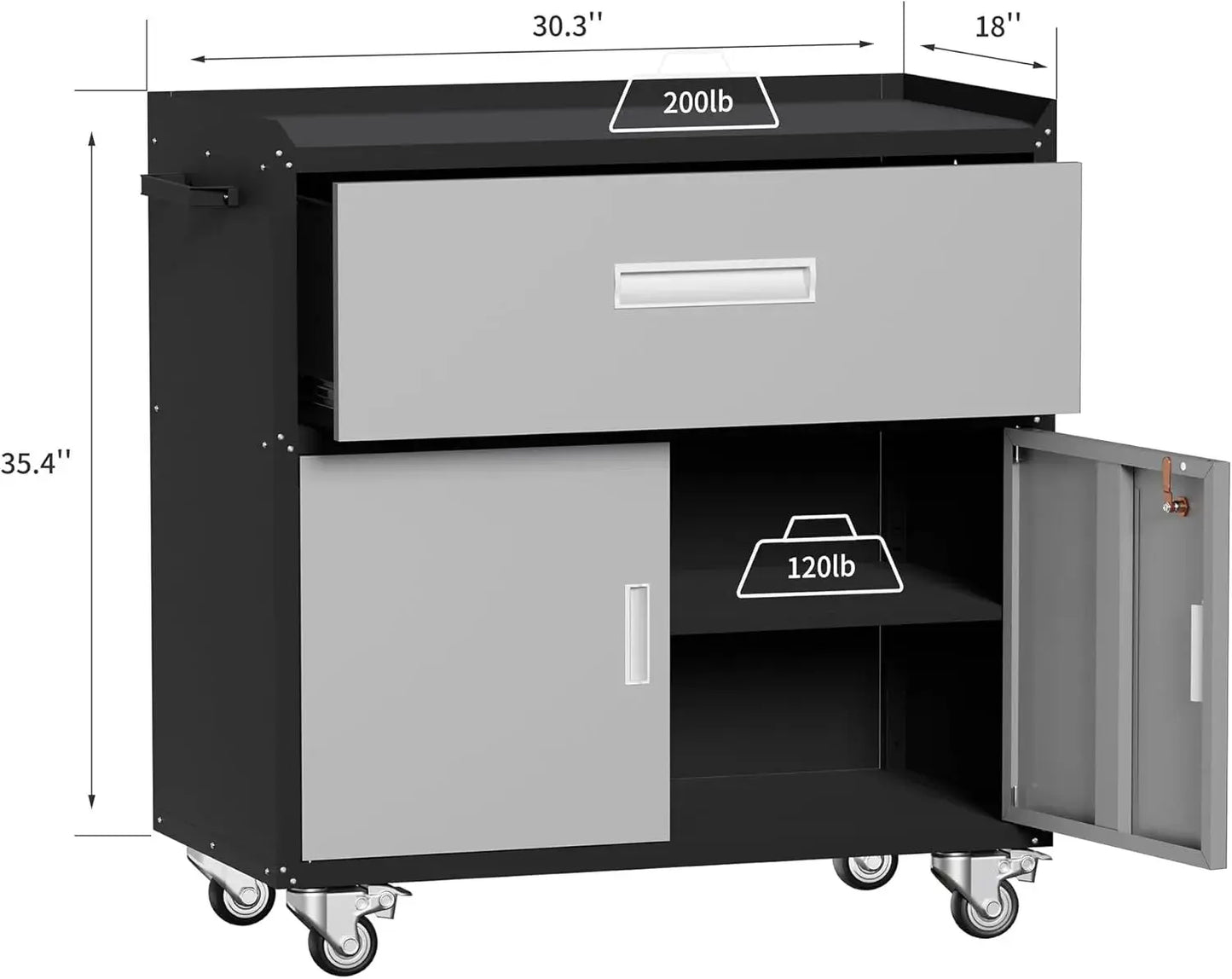 Metal storage cabinet