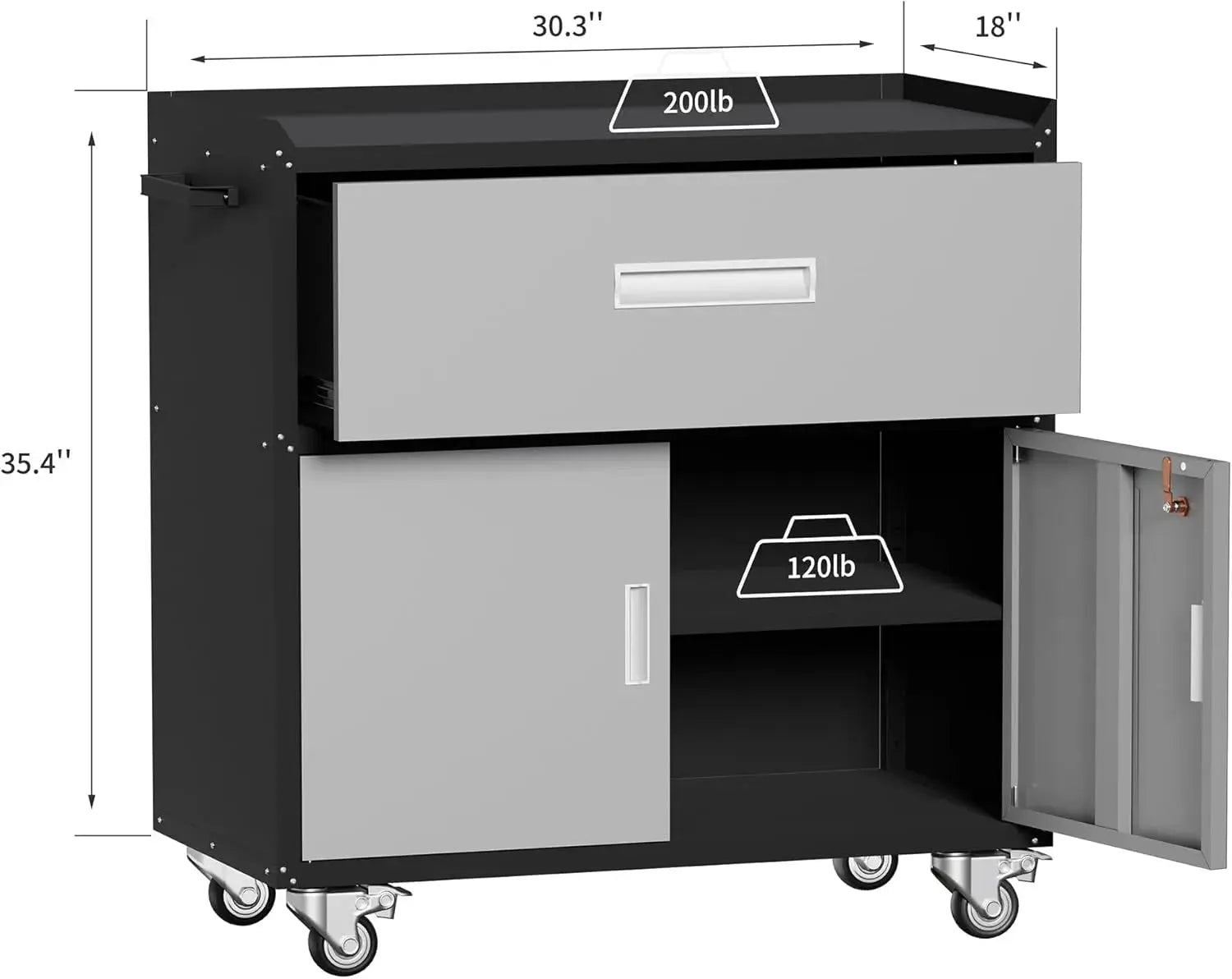 Metal storage cabinet