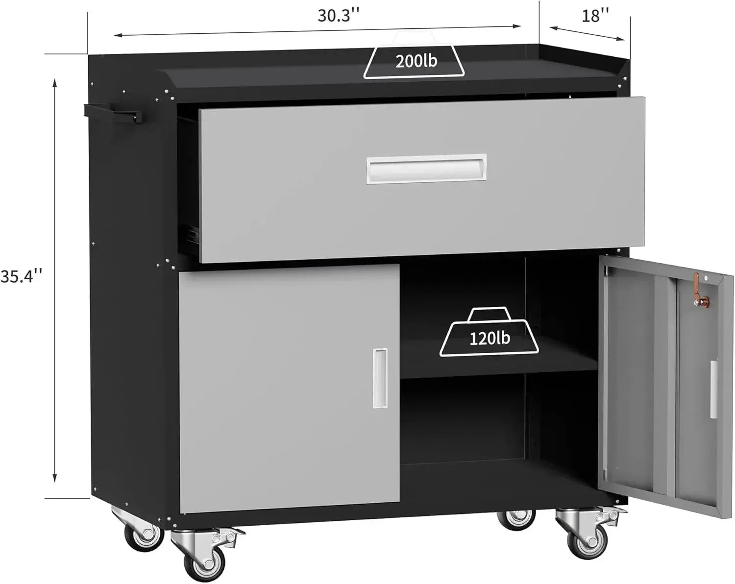 Metal storage cabinet