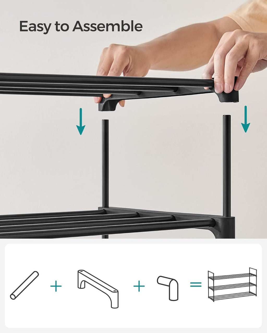 FURNMICS 3-Tier Shoe Rack