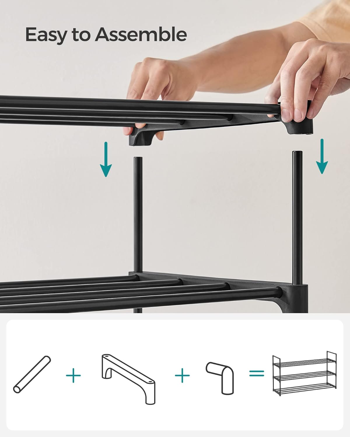 FURNMICS 3-Tier Shoe Rack