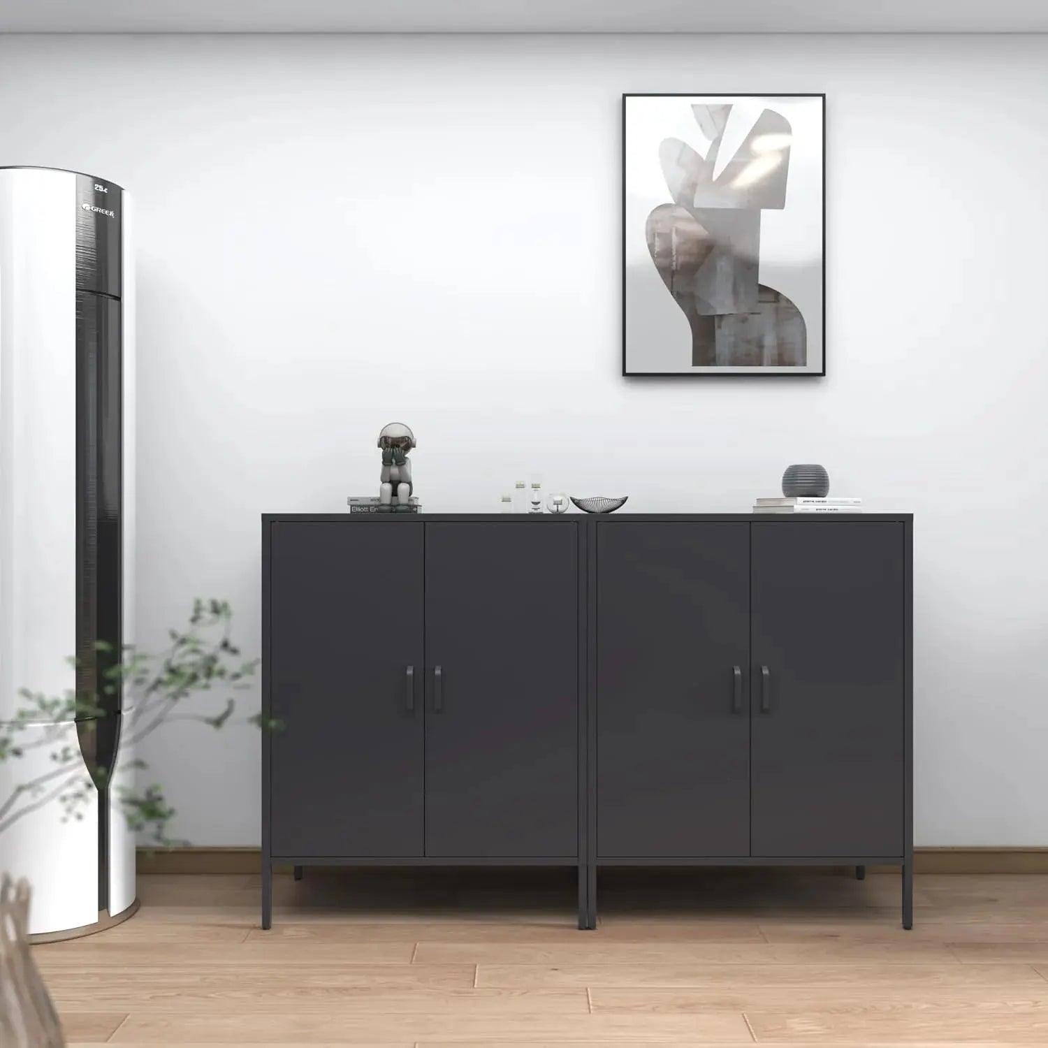 Metal Storage Cabinet with Doors and Shelves
