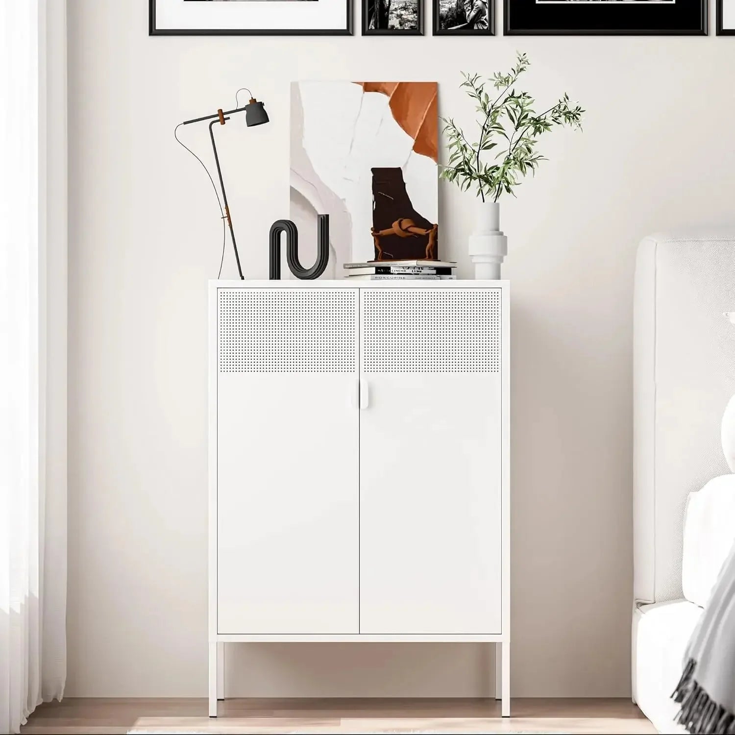 Metal storage cabinet