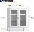 White Metal Storage Cabinet