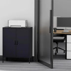 Metal Storage Cabinet with Doors and Shelves