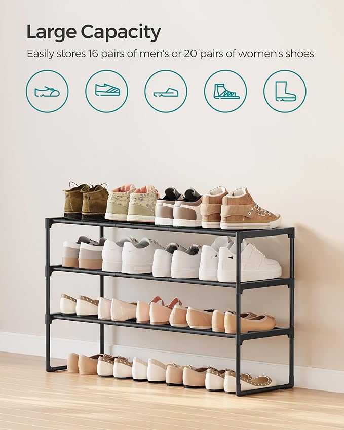 FURNMICS 3-Tier Shoe Rack