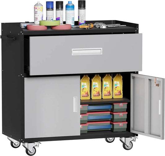 Metal storage cabinet