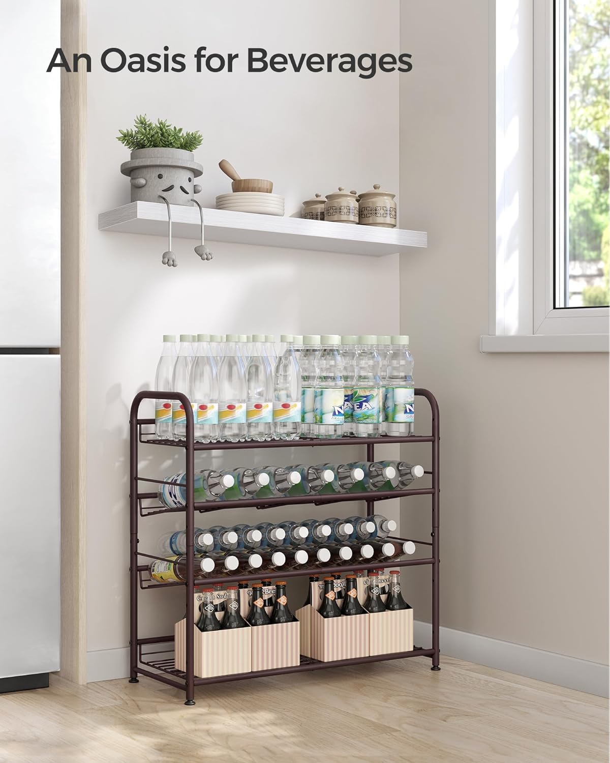 FURNMICS 4-Tier Stackable Shoe Rack – Adjustable Steel Organizer