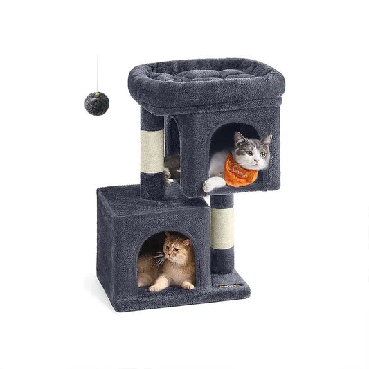 FURNMICS 26.4-Inch Cat Tower with 2 Cat Caves