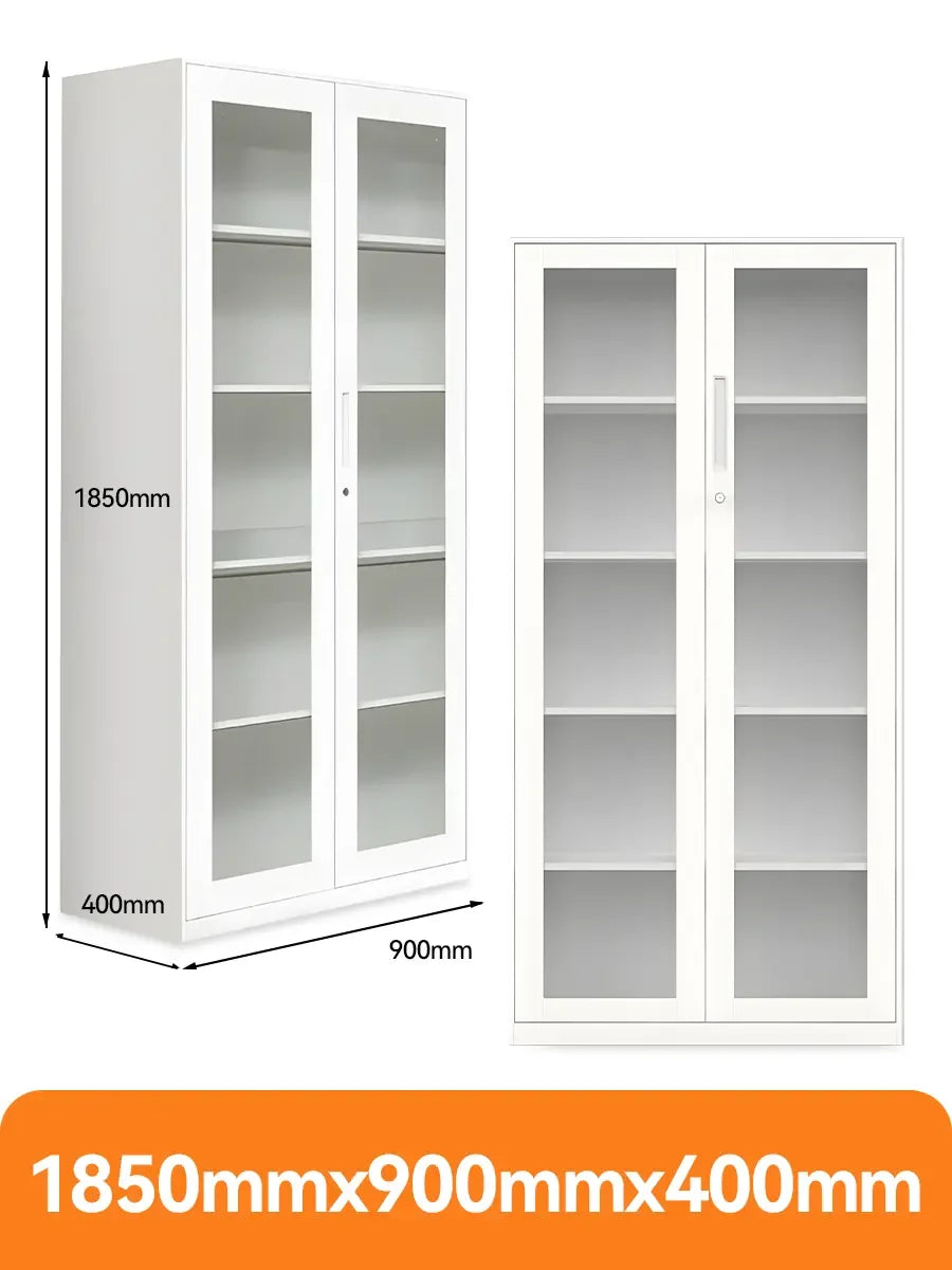 Display Cabinet HL-A-002-0001 – 2-Door Metal Frame – 185×90×40cm