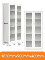 Display Cabinet HL-A-002-0001 – 2-Door Metal Frame – 185×90×40cm