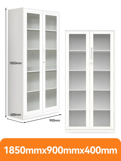 Display Cabinet HL-A-002-0001 – 2-Door Metal Frame – 185×90×40cm