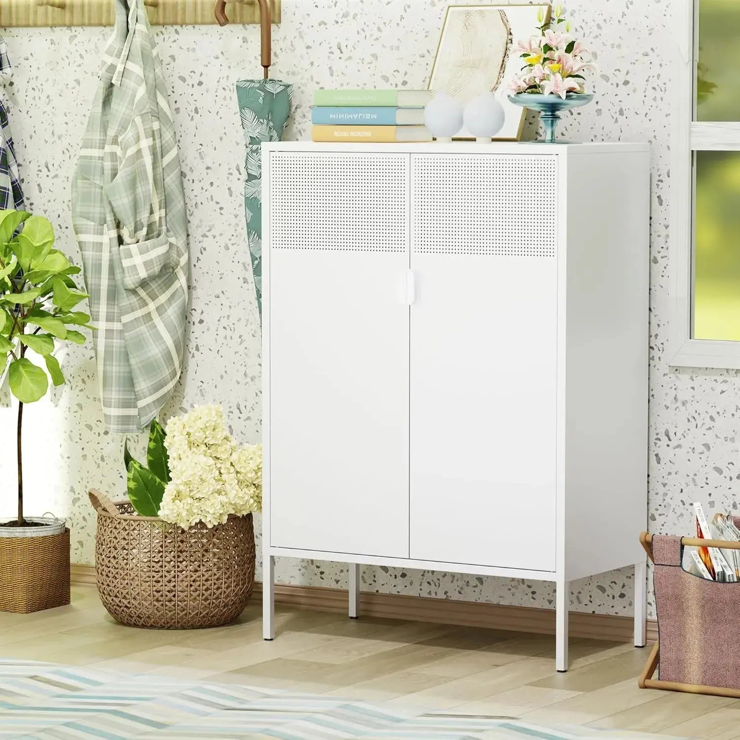 Metal storage cabinet