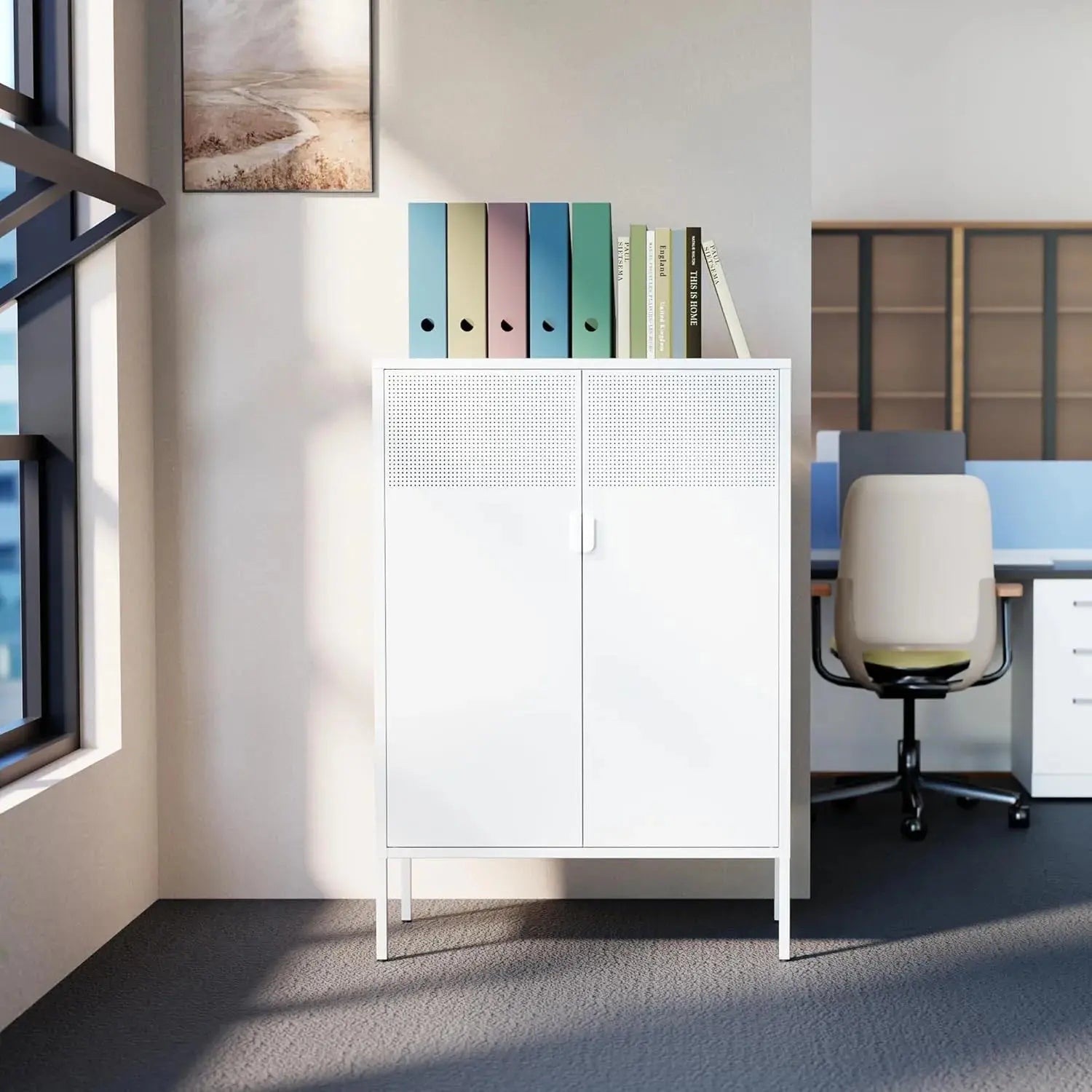 Metal storage cabinet