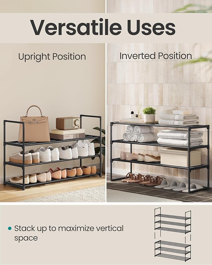 FURNMICS 3-Tier Shoe Rack