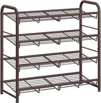 FURNMICS 4-Tier Stackable Shoe Rack – Adjustable Steel Organizer