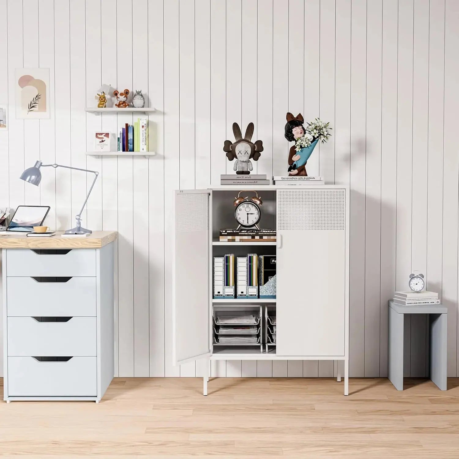 Metal storage cabinet