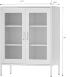 White Metal Storage Cabinet