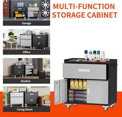 Metal storage cabinet