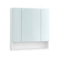 VASAGLE White Bathroom Mirror Cabinet with Storage, Adjustable Shelves, Wall Mounted