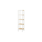 FURNMICS 5-Tier Bamboo Storage Shelf for Narrow Spaces and Versatile Use