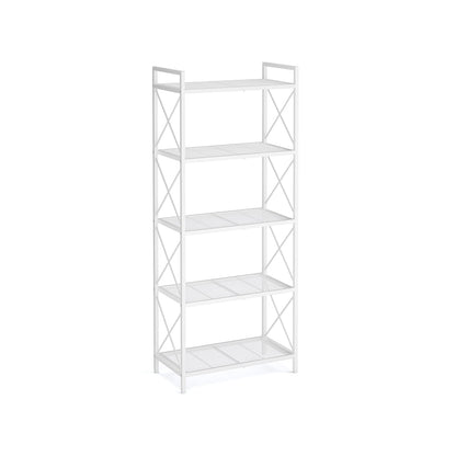 SONGMICS Industrial Metal Storage Shelf with X-Frame Design, Versatile Shelving Unit
