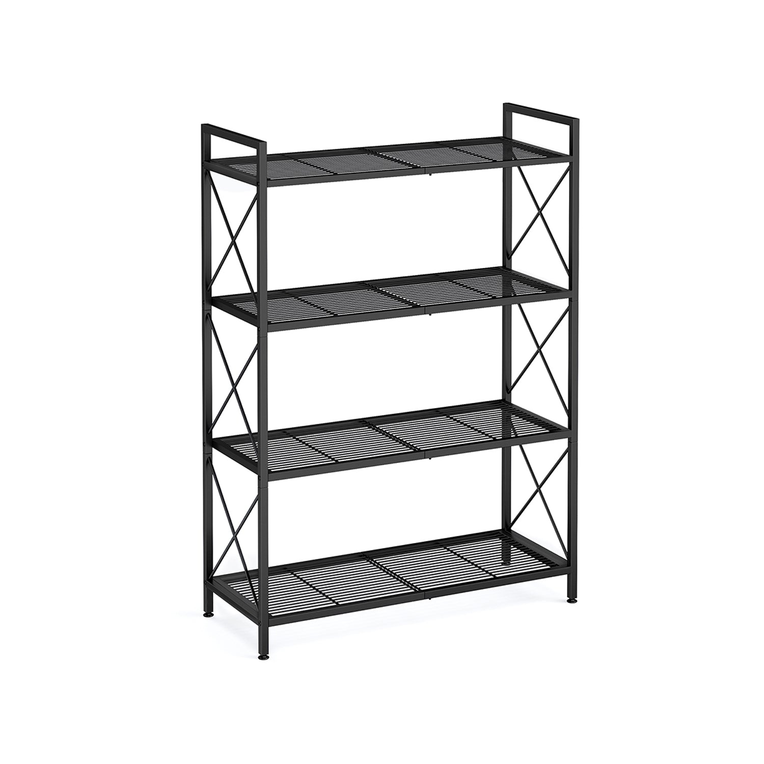 SONGMICS Industrial Metal Storage Shelf with X-Frame Design, Versatile Shelving Unit