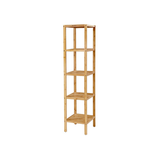 SONGMICS 5-Tier Bamboo Storage Shelf for Narrow Spaces and Versatile Use