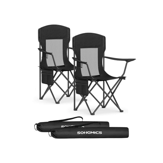 Portable Folding Camping Chairs Set of 2 for Outdoor Relaxation