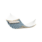 Premium Quilted Hammock, Curved Bamboo Spreader, Plush Pillow, 495lb Capacity