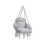 FURNMICS Cozy Boho Hammock Swing Chair with Plush Cushion for Indoor Outdoor Relaxation