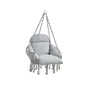 SONGMICS Cozy Boho Hammock Swing Chair with Plush Cushion for Indoor Outdoor Relaxation