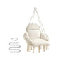 SONGMICS Cozy Boho Hammock Swing Chair with Plush Cushion for Indoor Outdoor Relaxation