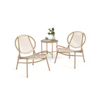 FURNMICS Outdoor Bistro Set Acapulco Chairs Side Table Conversation Patio Furniture