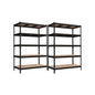 Heavy Duty 5-Tier Steel Garage Storage Shelves (Set of 2), Adjustable Boltless