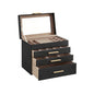 Modern Multi-Layer Jewelry Organizer with Glass Lid, Sunglasses, Large Jewelry Storage