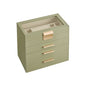 Modern Multi-Layer Jewelry Organizer with Glass Lid, Sunglasses, Large Jewelry Storage
