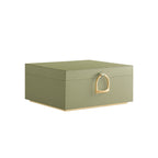 FURNMICS 2-Layer Jewelry Box with Handle and Removable Jewelry Tray