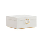 FURNMICS 2-Layer Jewelry Box with Handle and Removable Jewelry Tray
