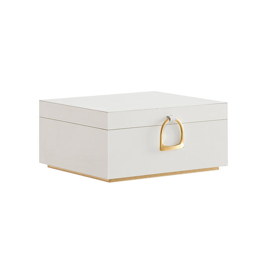 Elegant 2-Layer Jewelry Box with Handle, Removable Tray, Floating Design