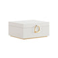 Elegant 2-Layer Jewelry Box with Handle, Removable Tray, Floating Design