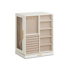 FURNMICS 360° Rotating Jewelry Organizer Box, 5 Drawers, Glass Window Display