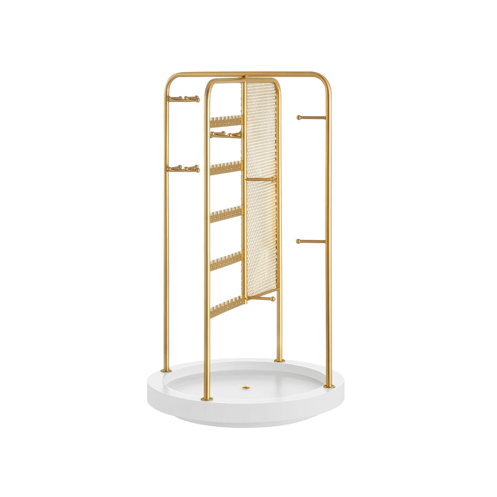 FURNMICS Rotating Jewellery Stand with Bottom Tray