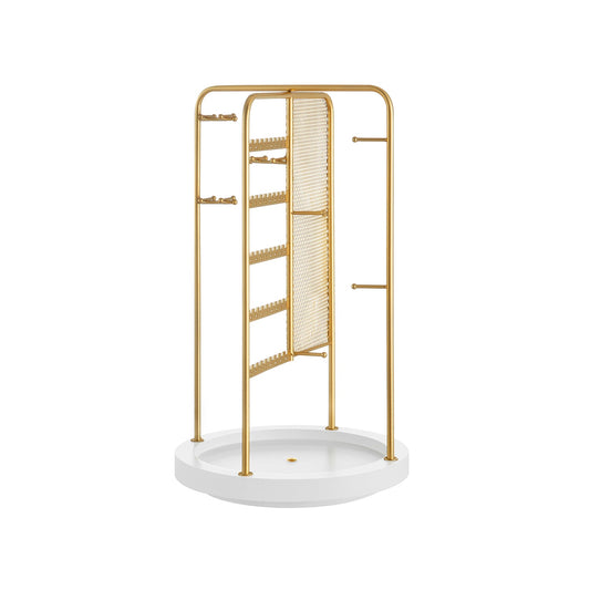 FURNMICS Rotating Jewellery Stand with Bottom Tray