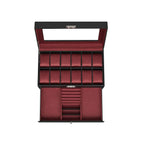 FURNMICS 6-Slot Lockable Watch Case with Glass Lid