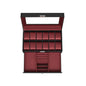 FURNMICS 6-Slot Lockable Watch Case with Glass Lid