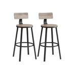 FURNMICS Bar Height Barstools with Back, Set of 2